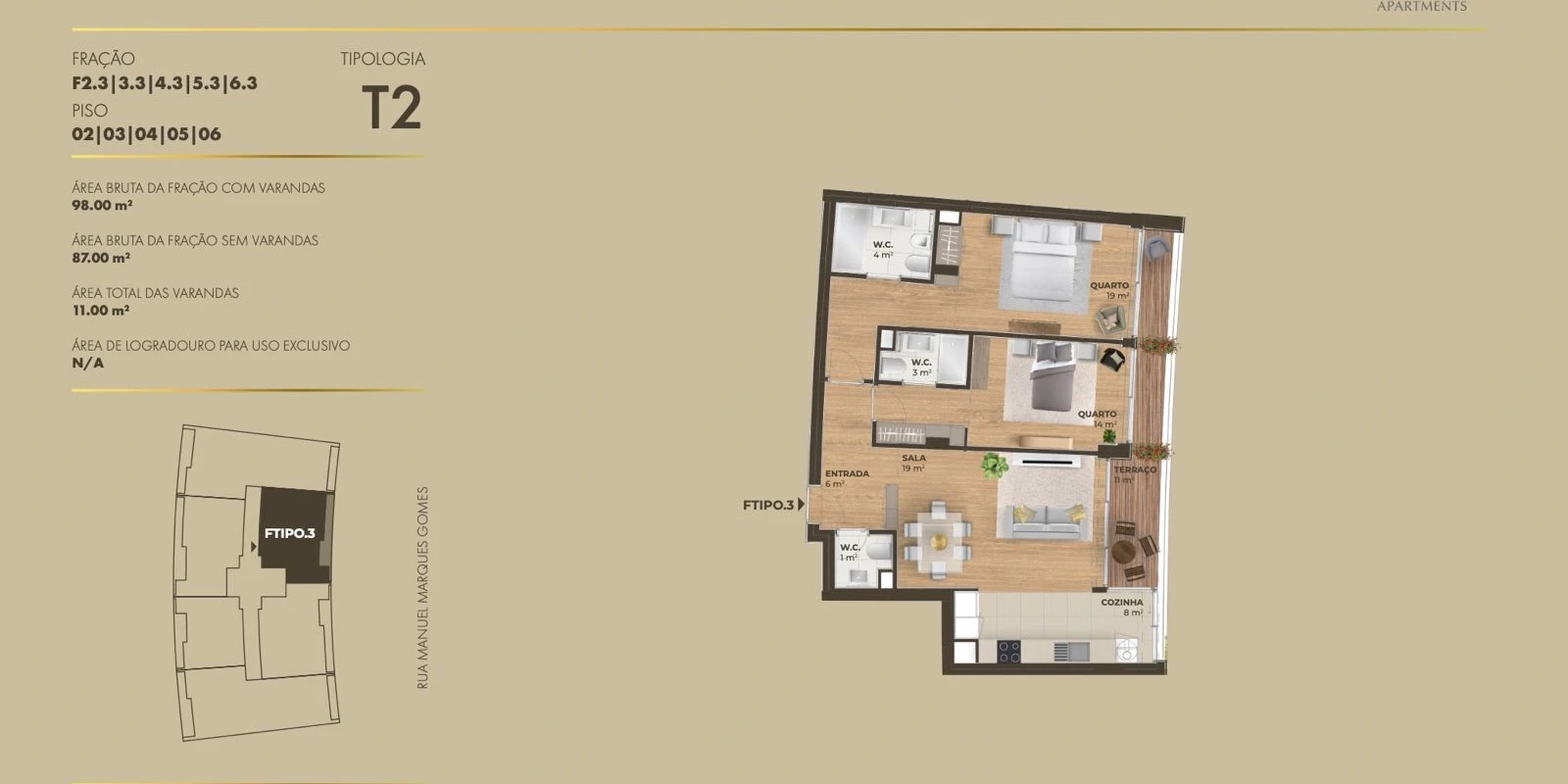 GN/02401 Apartamento T2 Novo Empreendimento São Paio Apartments Canidelo Vila Nova de Gaia Porto