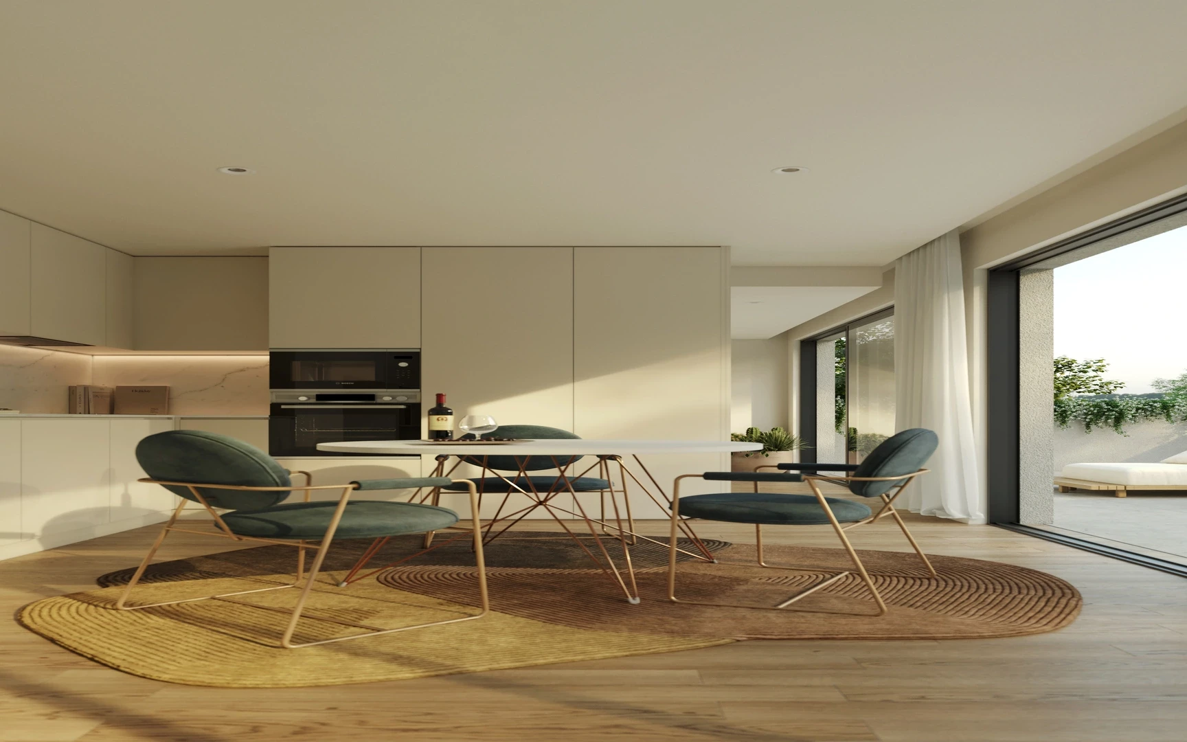 GN/02300 Apartamento T1 Evolutivo Novo Cozinha Vista 2 Mafamude Vila Nova de Gaia Porto