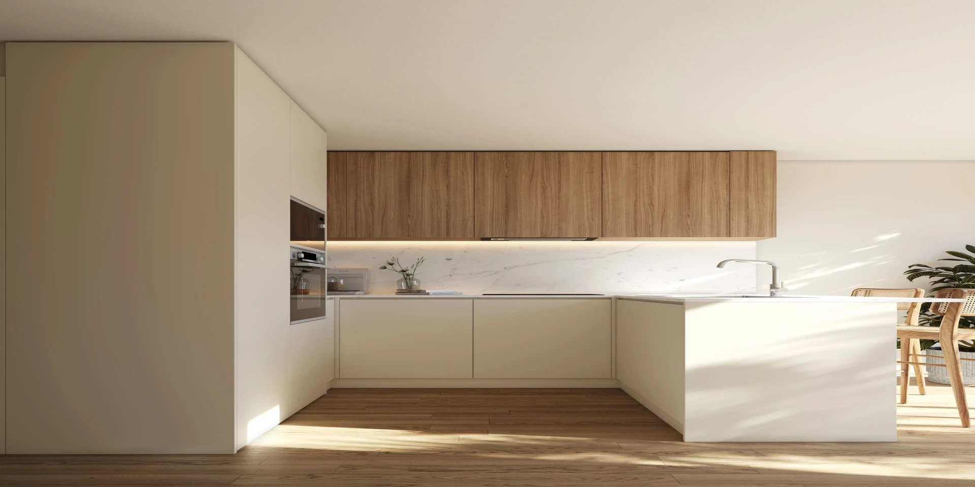 GN/02300 Apartamento T1 Evolutivo Novo Mafamude Vila Nova de Gaia Porto Cozinha Vista 1