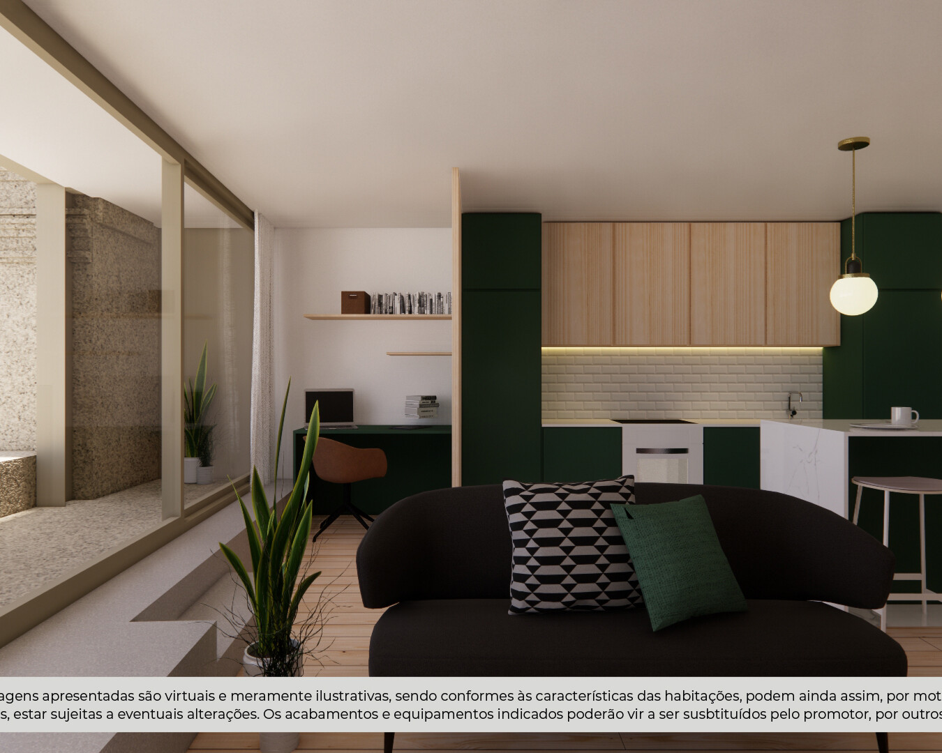 Apartamento T2 Casa da Campanuda Leça da Palmeira sala 3