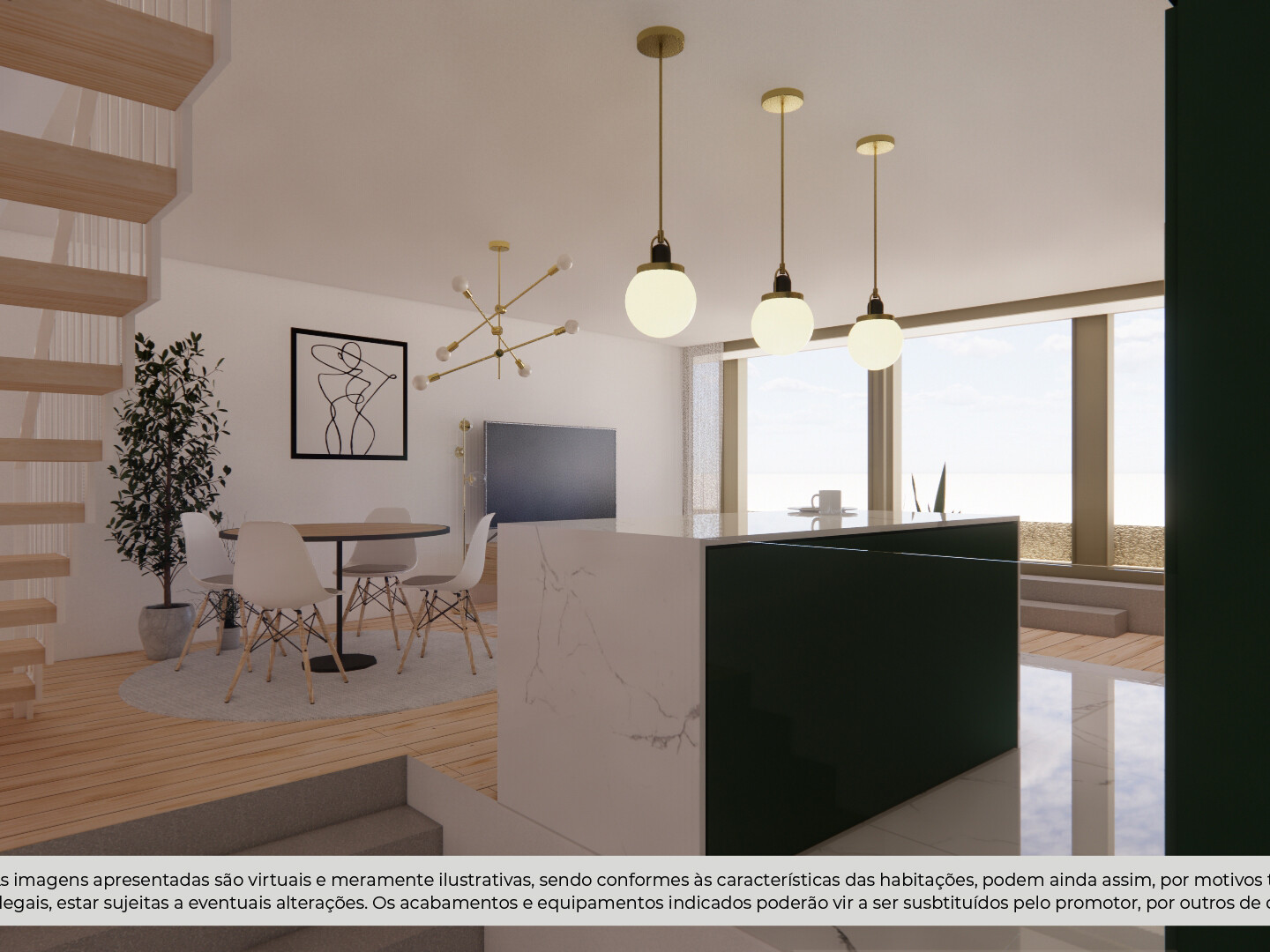 Apartamento T2 Casa da Campanuda Leça da Palmeira sala